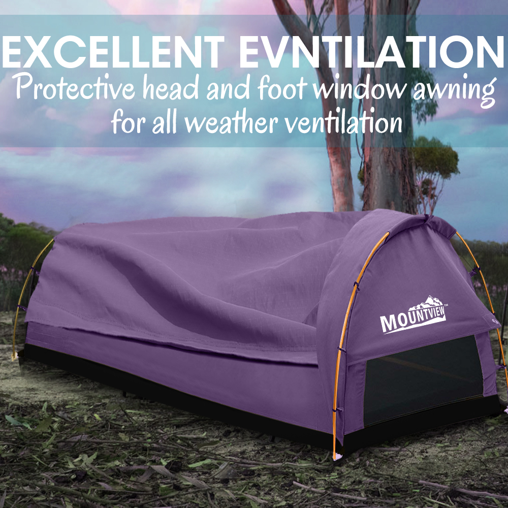 Mountview Double King Single Swag Camping Swags Canvas Dome Tent Hiking